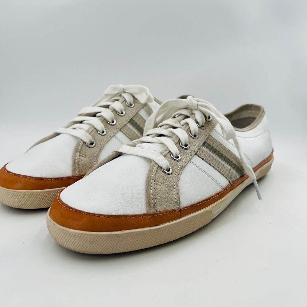 Coach Brad Women's Fashion Sneakers Lace Up White Leather Shoes Size 13M